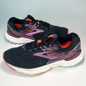 Brooks Adrenaline GTS 19 Running Sneakers Shoes Black Purple Women 9